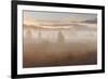 USA, Wyoming, Grand Teton National Park. Foggy sunrise on landscape.-Jaynes Gallery-Framed Photographic Print