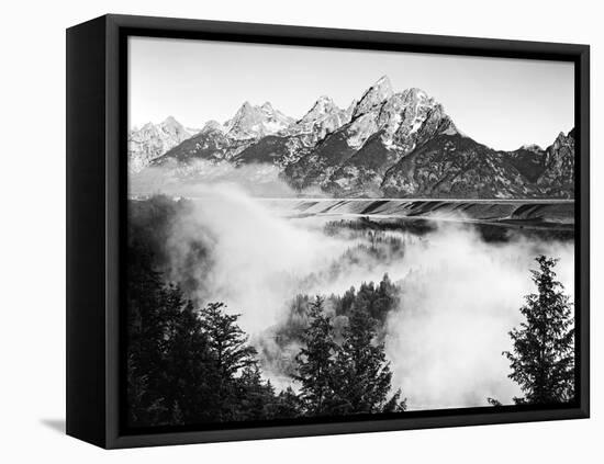 USA, Wyoming, Grand Teton National Park. Mountain Sunrise-Dennis Flaherty-Framed Stretched Canvas