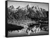 USA, Wyoming, Grand Teton National Park. Mountain Sunrise-Dennis Flaherty-Framed Stretched Canvas