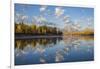 USA, Wyoming, Grand Teton National Park, Mt. Moran along the Snake River in autumn.-Elizabeth Boehm-Framed Photographic Print