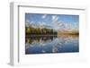 USA, Wyoming, Grand Teton National Park, Mt. Moran along the Snake River in autumn.-Elizabeth Boehm-Framed Photographic Print