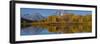 USA, Wyoming, Grand Teton National Park. Panoramic of reflected in Oxbow Bend in autumn.-Jaynes Gallery-Framed Photographic Print