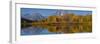 USA, Wyoming, Grand Teton National Park. Panoramic of reflected in Oxbow Bend in autumn.-Jaynes Gallery-Framed Photographic Print