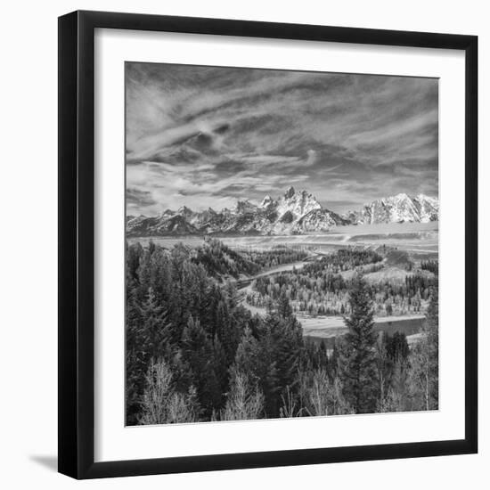 USA, Wyoming, Grand Teton National Park, Snake River Overview-John Ford-Framed Photographic Print