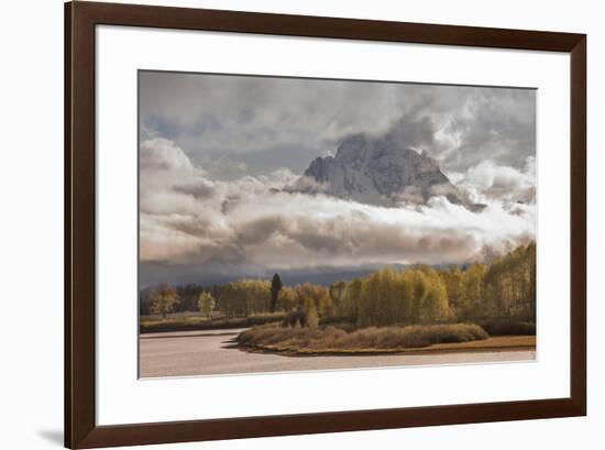 USA, Wyoming, Grand Teton National Park. Spring storm clouds around Mt. Moran.-Jaynes Gallery-Framed Photographic Print