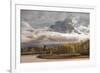 USA, Wyoming, Grand Teton National Park. Spring storm clouds around Mt. Moran.-Jaynes Gallery-Framed Photographic Print