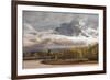 USA, Wyoming, Grand Teton National Park. Spring storm clouds around Mt. Moran.-Jaynes Gallery-Framed Photographic Print