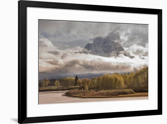 USA, Wyoming, Grand Teton National Park. Spring storm clouds around Mt. Moran.-Jaynes Gallery-Framed Photographic Print