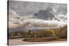 USA, Wyoming, Grand Teton National Park. Spring storm clouds around Mt. Moran.-Jaynes Gallery-Stretched Canvas