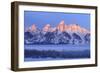 USA, Wyoming. Grand Teton National Park, winter landscape-George Theodore-Framed Photographic Print