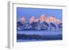 USA, Wyoming. Grand Teton National Park, winter landscape-George Theodore-Framed Photographic Print