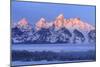 USA, Wyoming. Grand Teton National Park, winter landscape-George Theodore-Mounted Photographic Print