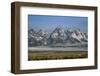 USA, Wyoming, Grand Teton NP. Morning fog and mountains.-Jaynes Gallery-Framed Photographic Print