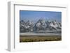 USA, Wyoming, Grand Teton NP. Morning fog and mountains.-Jaynes Gallery-Framed Photographic Print