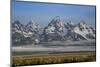 USA, Wyoming, Grand Teton NP. Morning fog and mountains.-Jaynes Gallery-Mounted Photographic Print