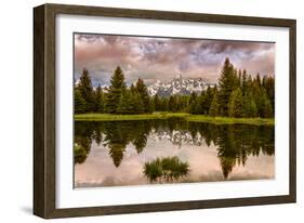 USA, Wyoming, Grand Teton's National Park Schwabacher Landing Sunrise-John Ford-Framed Photographic Print