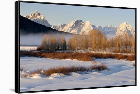 USA, Wyoming, Grand Tetons National Park. Oxbow Bend in Winter-Jaynes Gallery-Framed Stretched Canvas