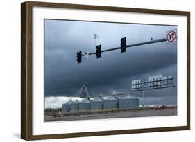 USA, Wyoming, Highway, Storm Clouds-Catharina Lux-Framed Photographic Print