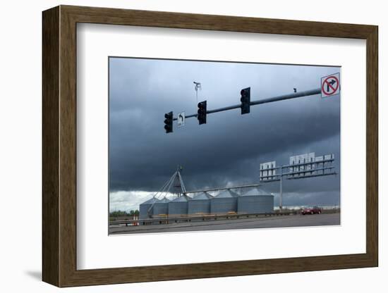 USA, Wyoming, Highway, Storm Clouds-Catharina Lux-Framed Photographic Print