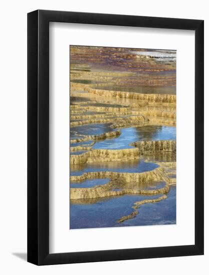 USA, Wyoming. Mineral deposit formation. Mammoth Hot Springs, Yellowstone National Park.-Judith Zimmerman-Framed Photographic Print