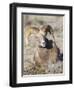 USA, Wyoming, National Elk Refuge, Bighorn sheep ram lying down on frosty grasses-Elizabeth Boehm-Framed Photographic Print