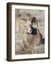 USA, Wyoming, National Elk Refuge, Bighorn sheep ram lying down on frosty grasses-Elizabeth Boehm-Framed Photographic Print