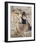 USA, Wyoming, National Elk Refuge, Bighorn sheep ram lying down on frosty grasses-Elizabeth Boehm-Framed Photographic Print