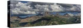 USA, Wyoming. Panoramic of Grand Teton and Teton Range from west side-Howie Garber-Stretched Canvas