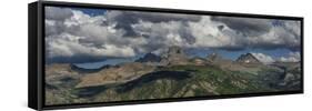 USA, Wyoming. Panoramic of Grand Teton and Teton Range from west side-Howie Garber-Framed Stretched Canvas