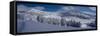 USA, Wyoming. Panoramic of Peaked Mountain and Mary's Nipple, Grand Targhee Resort with new snow.-Howie Garber-Framed Stretched Canvas