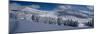 USA, Wyoming. Panoramic of Peaked Mountain and Mary's Nipple, Grand Targhee Resort with new snow.-Howie Garber-Mounted Photographic Print