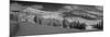 USA, Wyoming. Panoramic of Peaked Mountain and Mary's Nipple, Grand Targhee Resort with new snow.-Howie Garber-Mounted Photographic Print