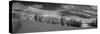 USA, Wyoming. Panoramic of Peaked Mountain and Mary's Nipple, Grand Targhee Resort with new snow.-Howie Garber-Stretched Canvas