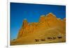 USA, Wyoming, Shell, Heard of Horses Running along the Red Rock hills-Terry Eggers-Framed Photographic Print