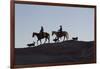 USA, Wyoming, Shell, The Hideout Ranch, Cowboys, Horses and Dogs in Early Light-Hollice Looney-Framed Photographic Print