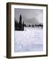 USA, Wyoming. Ski tracks in powder near Jackson Hole.-Howie Garber-Framed Photographic Print