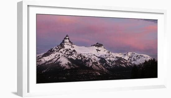 USA, Wyoming. Sunrise above the Absaroka Range.-Jaynes Gallery-Framed Photographic Print