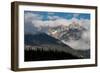 USA, Wyoming. Teton mountains veiled in clouds, Grand Teton National Park.-Judith Zimmerman-Framed Photographic Print