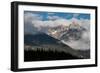 USA, Wyoming. Teton mountains veiled in clouds, Grand Teton National Park.-Judith Zimmerman-Framed Photographic Print