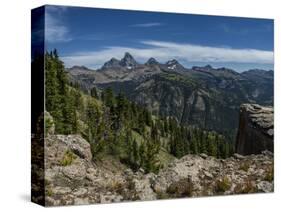 USA, Wyoming. View of Grand Teton and National Park from west, Jedediah Smith Wilderness-Howie Garber-Stretched Canvas