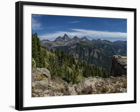USA, Wyoming. View of Grand Teton and National Park from west, Jedediah Smith Wilderness-Howie Garber-Framed Photographic Print