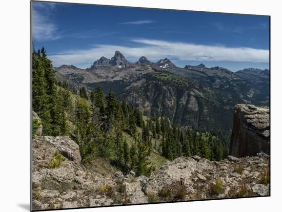 USA, Wyoming. View of Grand Teton and National Park from west, Jedediah Smith Wilderness-Howie Garber-Mounted Photographic Print