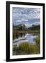 USA, Wyoming. White Rock Mountain and Squaretop Peak above Green River wetland-Howie Garber-Framed Photographic Print