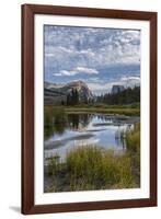 USA, Wyoming. White Rock Mountain and Squaretop Peak above Green River wetland-Howie Garber-Framed Photographic Print