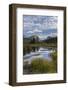 USA, Wyoming. White Rock Mountain and Squaretop Peak above Green River wetland-Howie Garber-Framed Photographic Print