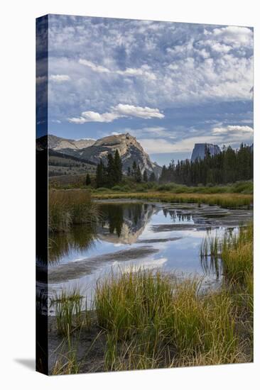 USA, Wyoming. White Rock Mountain and Squaretop Peak above Green River wetland-Howie Garber-Stretched Canvas