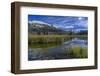 USA, Wyoming. White Rock Mountain and Squaretop Peak above Green River wetland-Howie Garber-Framed Photographic Print