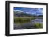 USA, Wyoming. White Rock Mountain and Squaretop Peak above Green River wetland-Howie Garber-Framed Photographic Print