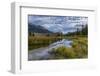 USA, Wyoming. White Rock Mountain and Squaretop Peak above Green River wetland-Howie Garber-Framed Photographic Print