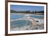 USA, Wyoming, Yellowstone National Park, Biscuit Basin, Black Diamond Pool.-Cindy Miller Hopkins-Framed Photographic Print